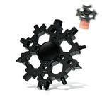 23-in-1 Snowflake Multitool with Fidget Spinner | EDC Pocket Tool EDC Multitool Richie's black