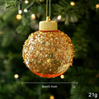 Sequin Christmas Bauble Shatterproof Hollow Plastic Xmas Ornament Christmas Ornament Richie's A
