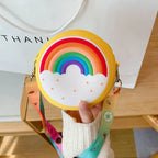 Kids Donut Round Crossbody Bag Rainbow Girls Shoulder Handbag Kids Crossbody Bag Richie's