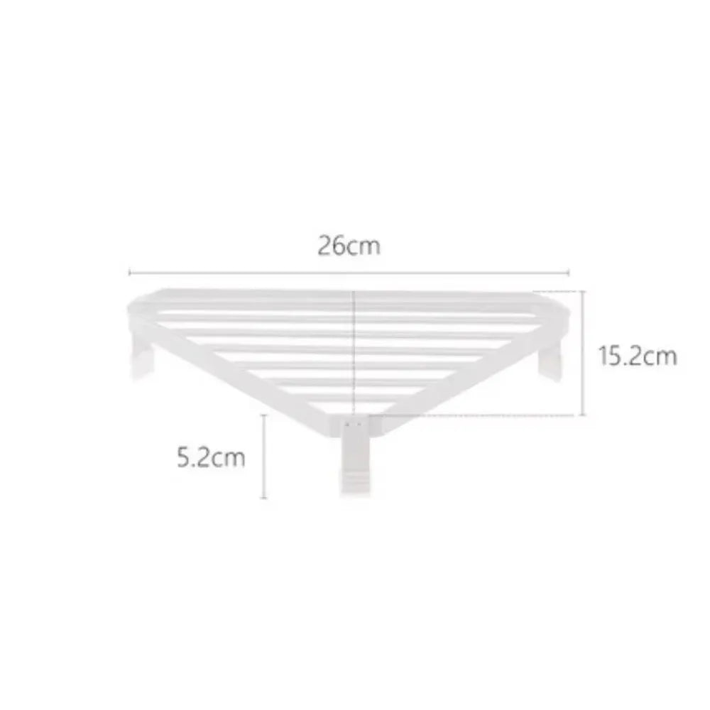 Metal Iron Triangular Corner Kitchen Shelf | Storage Rack Kitchen Storage Rack Richie's White