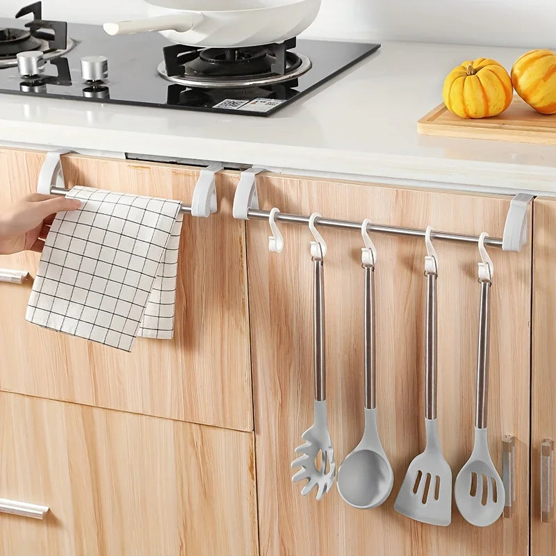 Stainless Steel Over-Door Towel Rack Bar Holder – Bathroom Over-Door Towel Rack Richie's