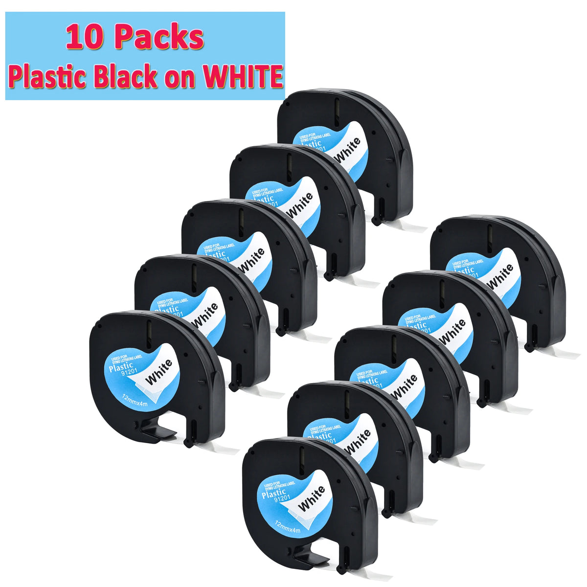 Dymo Letratag LT-100H Handheld Label Maker | 12mm Printer Label Maker Richie's 10pcs White plastic