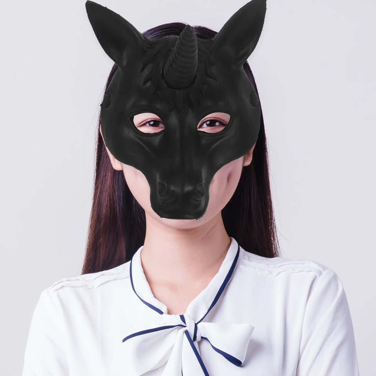 Unicorn Mask 3D PU Foam Halloween Cosplay Masquerade Head Cover Costume Party Mask Richie's