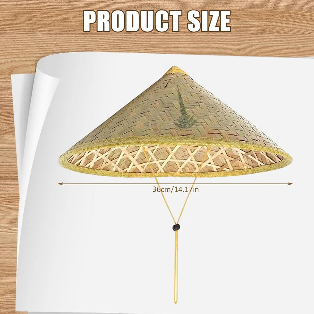 Handmade Chinese Straw Hat – Foldable, Adjustable, Breathable Straw Sun Hat Richie's
