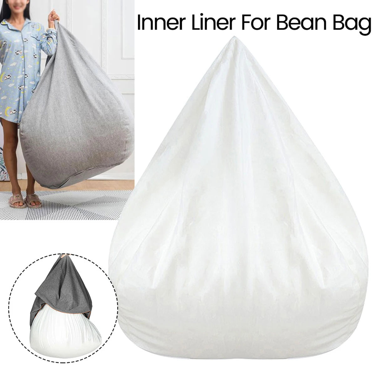 Bean Bag Inner Liner Removable Washable Cover – 1 or 2pc Bean Bag Liner Richie's