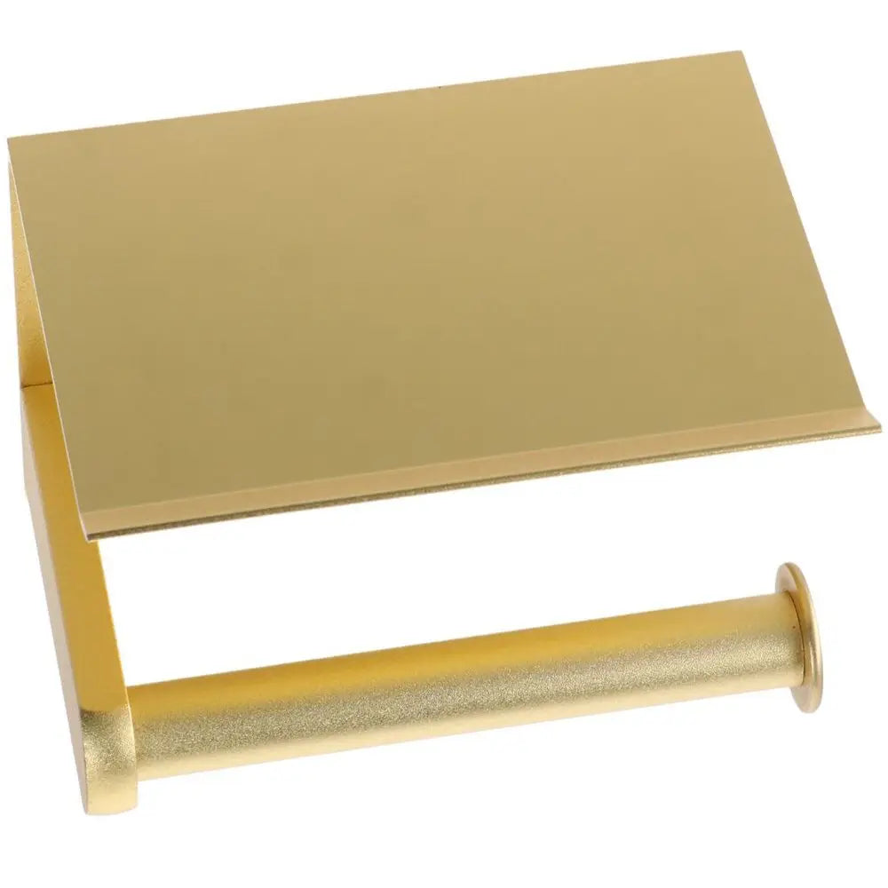 Brushed Gold Toilet Paper Holder with Phone Shelf | 304 Steel Toilet Paper Holder Richie's