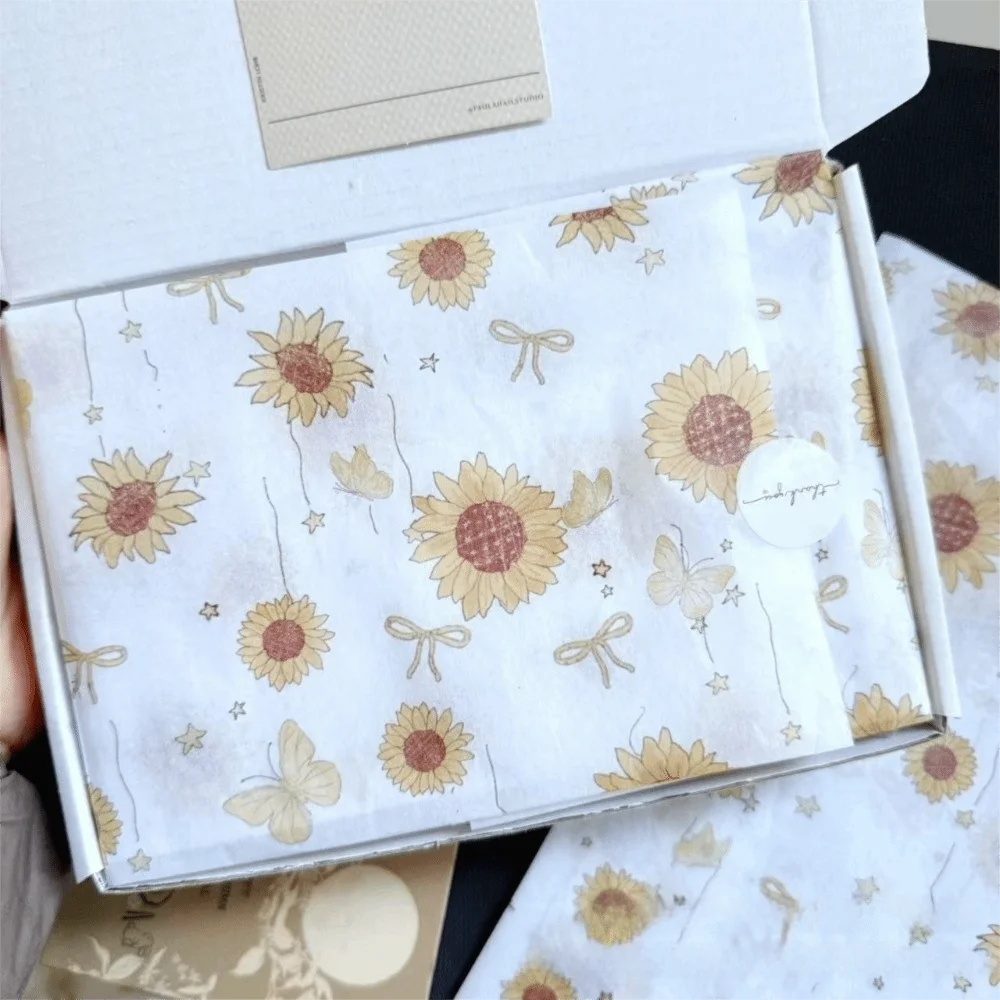 10PCS Bowknot Tissue Wrapping Paper Sheets – Floral Gift Wrap