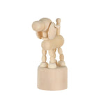 Wooden Push Puppet Animal Desktop Ornaments – 5 Fun Shapes Desktop Wood Ornament Richie's Dog 4XL