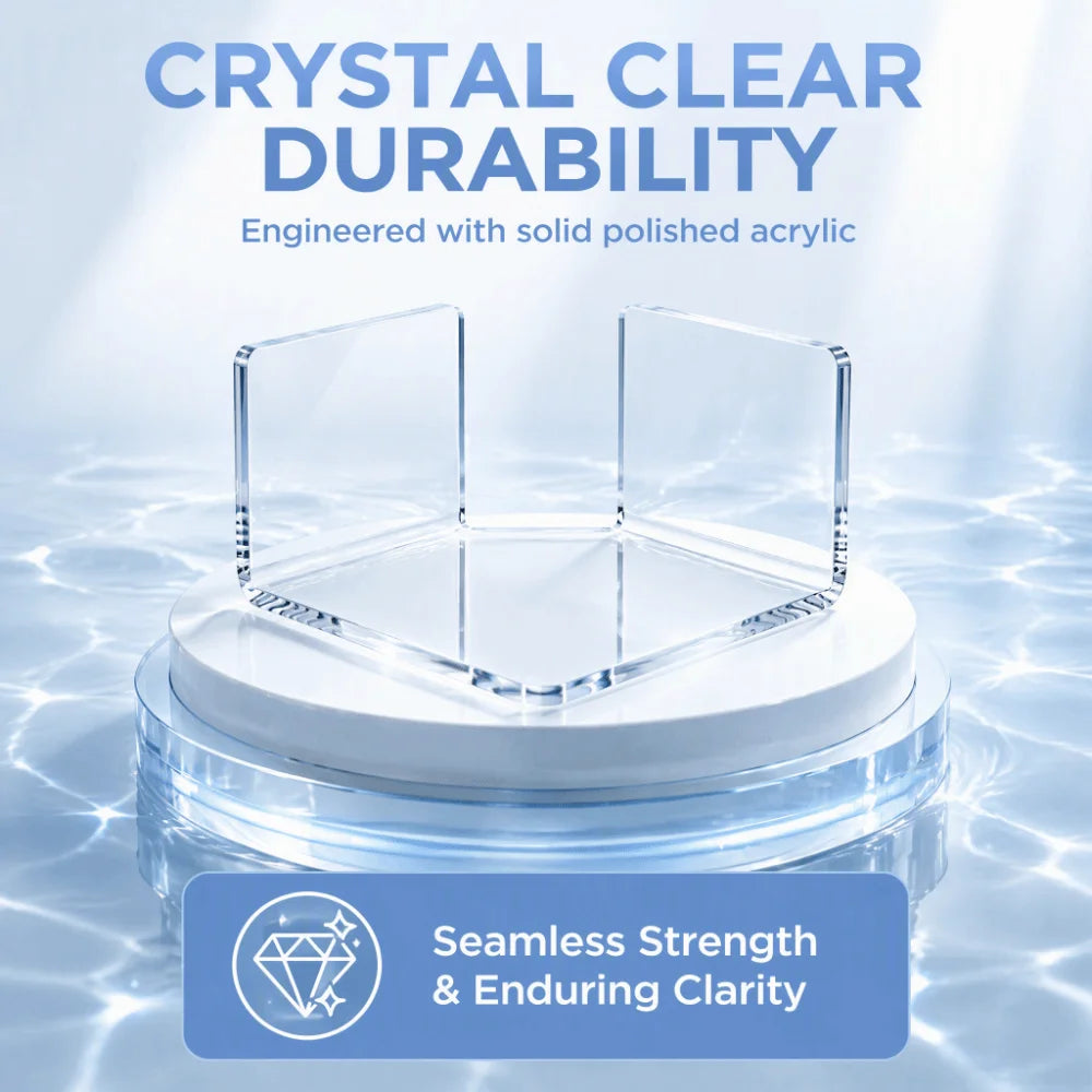 3-Pack Clear Acrylic Corner Floating Wall Shelves | No-Drill Corner Wall Shelf Richie's