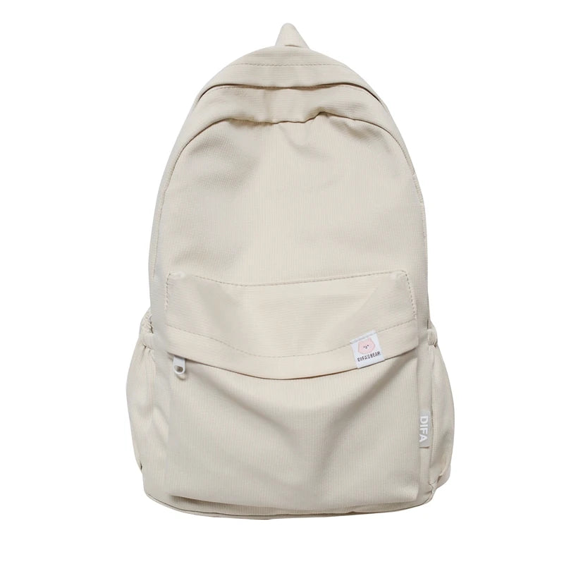 Waterproof Nylon Women's Backpack – Travel & School Bag Women's Backpack Richie's beige white 6866 China Mainland