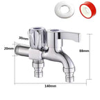 Double-Ended Brass Washing Machine Faucet – 4-Point Wall Mount Washing Machine Faucet Richie's Washing machine fauc