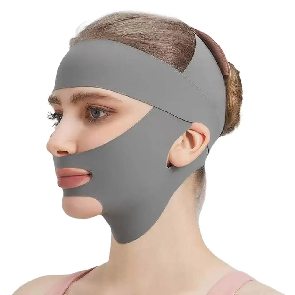 V Line Face Shaper Lifting Strap – Jawline & Chin Firming Band Facial Shaping Strap Richie's Gray