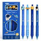 4-Pack Space Astronaut Topper Retractable Gel Pens 0.5mm Black Ink Retractable Gel Pens Richie's