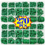 270pcs O-Ring Rubber Seal Kit – Auto AC Compressor Gaskets AC Seal Ring Kit Richie's 270pcs