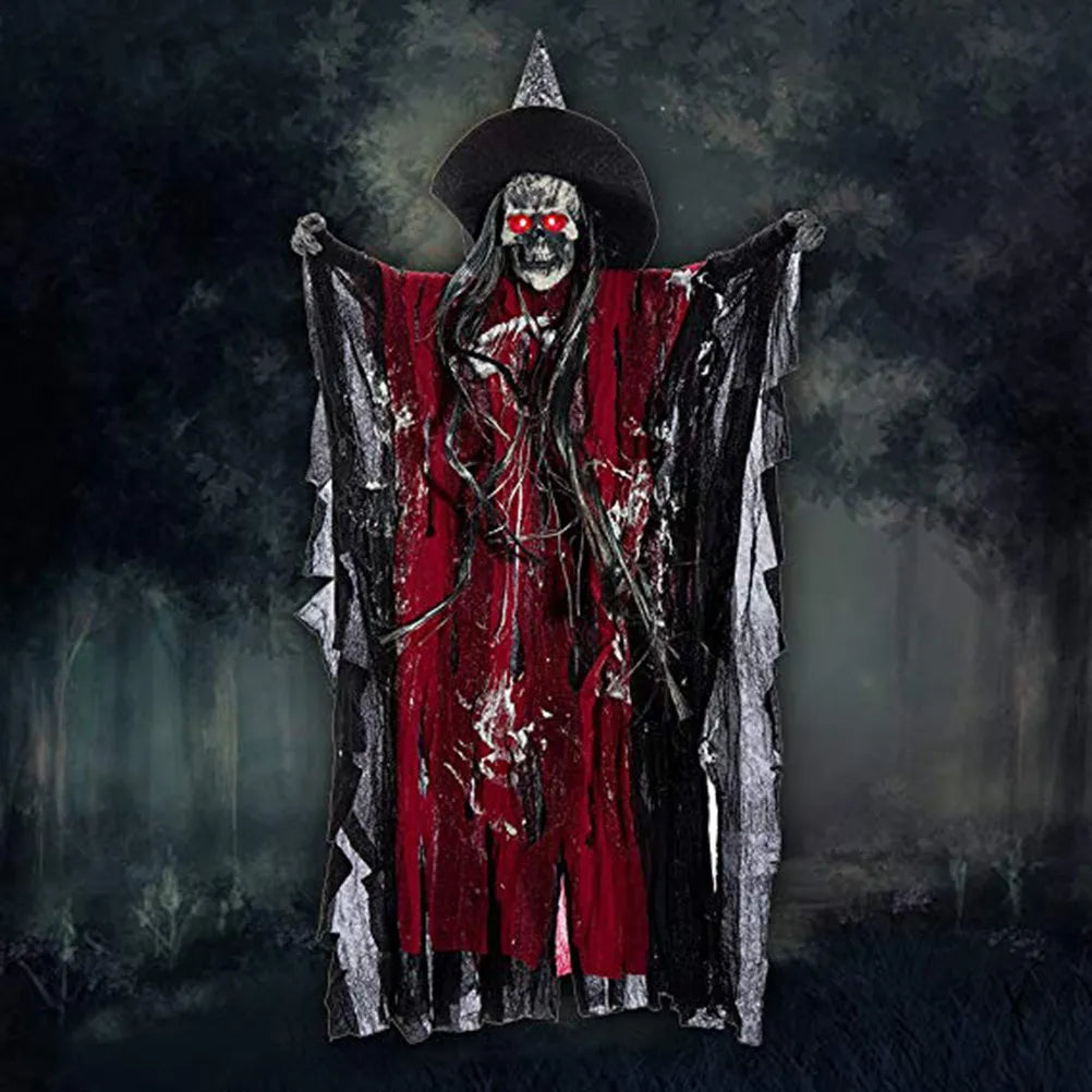 Voice-Activated Hanging Ghost Halloween Prop Moving Wings Halloween Ghost Prop Richie's Default Title