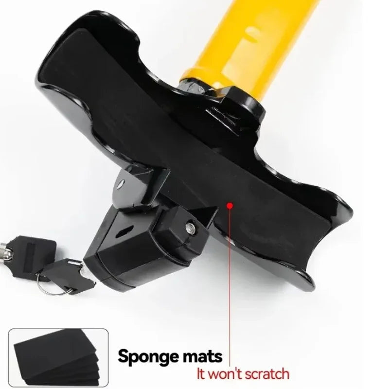 Universal T-Type Car Steering Wheel Lock with 2 Keys – Yellow Steering Wheel Lock Richie's