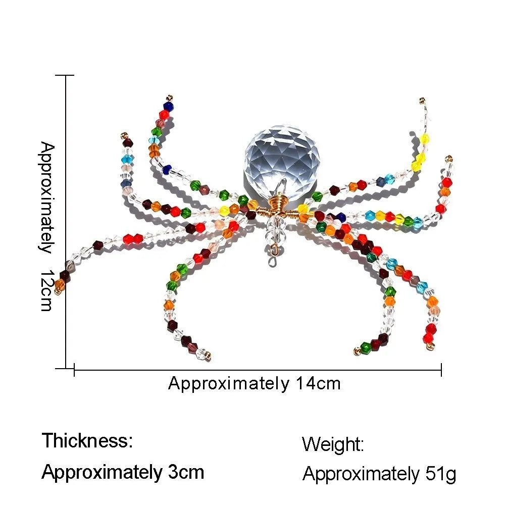 Beaded Spider Hanging Ornament – Crystal Faceted Halloween Décor Halloween Hanging Ornament Richie's