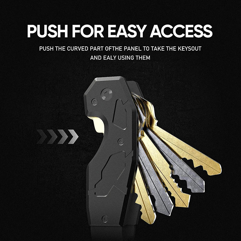 Zeeker Compact Metal Key Organizer | Minimalist Key Fob 2–6 Keys Metal Key Organizer Richie's