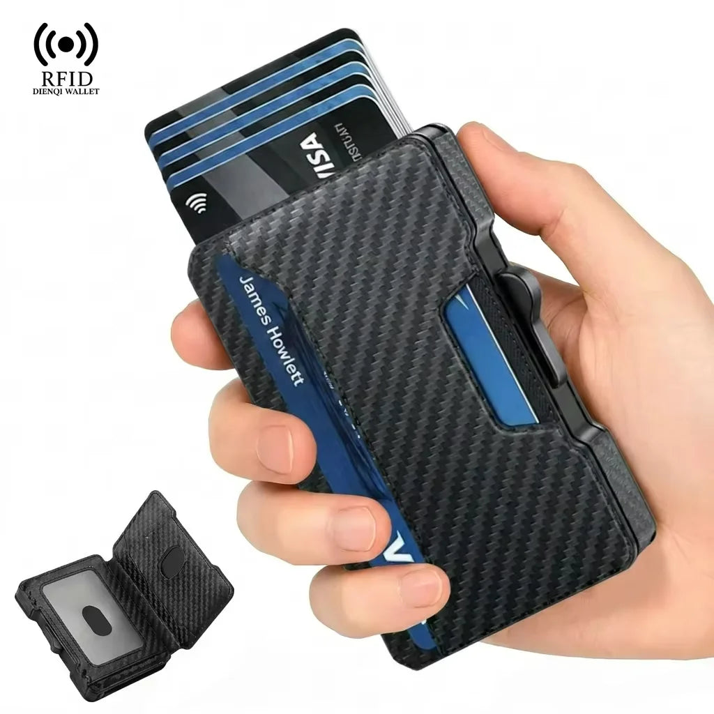 Zeeker RFID Blocking Carbon Fiber Slim Pop-Up Wallet for Men RFID Card Wallet Richie's Carbon Fiber