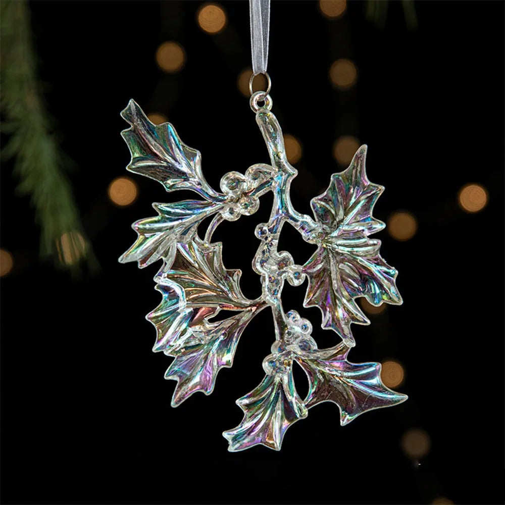 Transparent Acrylic Christmas Ornaments – Star Snowflake Pendant Christmas Ornament Richie's leaves