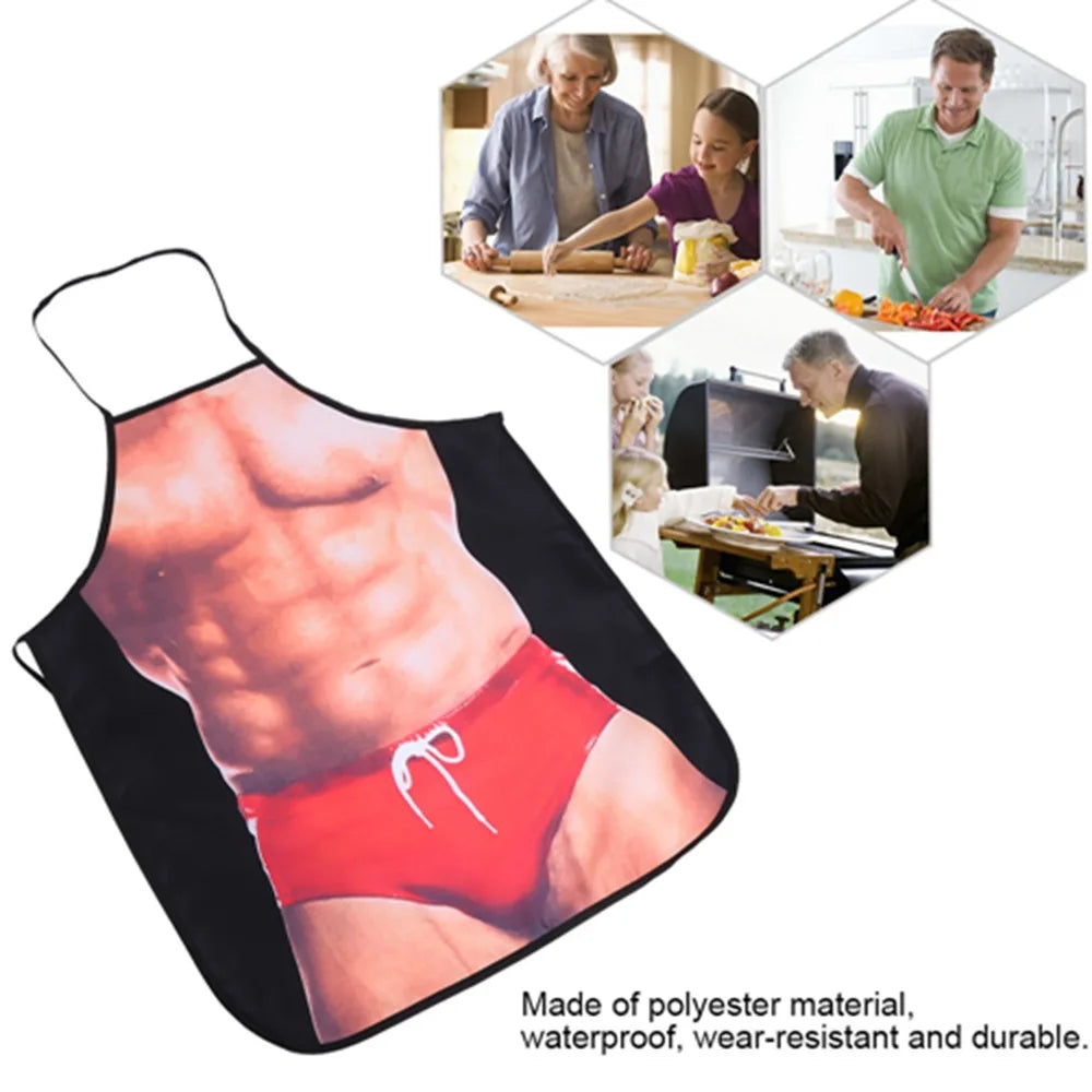3D Funny Novelty Cooking Apron – Gag Gift for Grill & Kitchen Novelty Cooking Apron Richie's