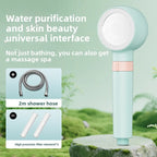 Pressurized Handheld Shower Head with Purification Filter Handheld Shower Head Richie's Blue Set 4