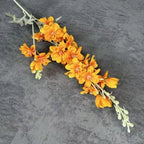Large Silk Artificial Delphinium Flowers 2-Fork DIY Wedding Decor Artificial Flowers Richie's Orange