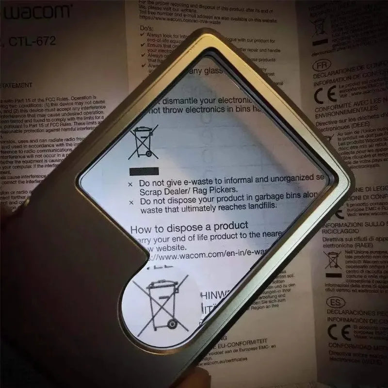 6X 3X LED Magnifying Glass Loupe – Pocket Magnifier Magnifying Glass Loupe Richie's