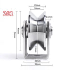 Stainless Steel Sliding Door Roller Pulley U V H Shape + Bearing Sliding Door Pulley Richie's V shape