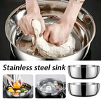 Large Stainless Steel Mixing Bowl – Non-Slip Salad & Baking Stainless Steel Mixing Bowl Richie's