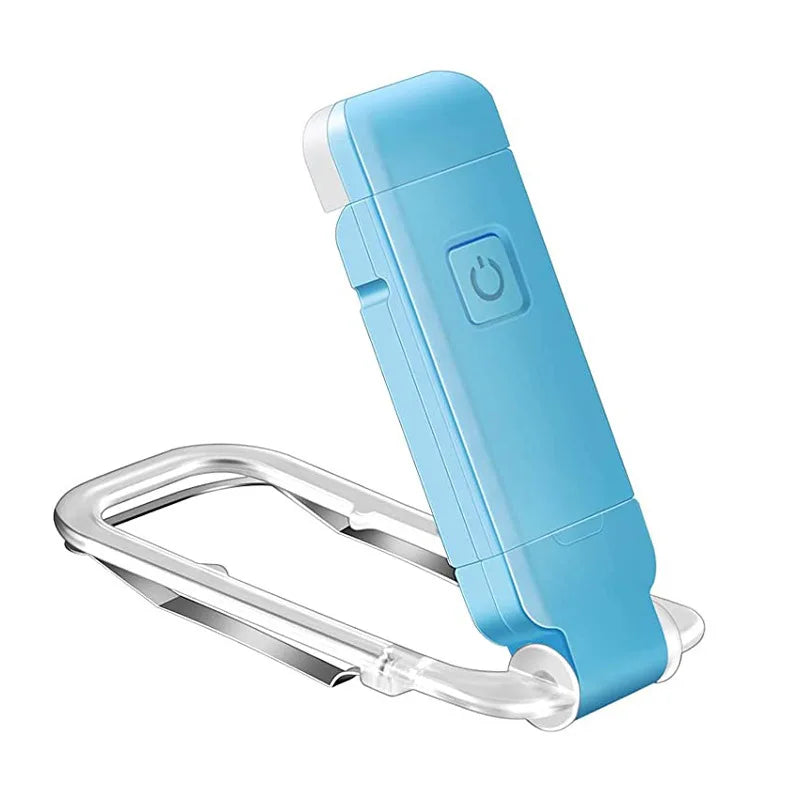 KEBINCPLED LED Clip-On Book Light USB Rechargeable 200mAh LED Book Light Richie's Blue