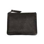 Genuine Leather Women's Card Holder Money Clip Wallet Leather Wallet Richie's black
