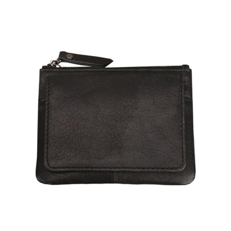 Genuine Leather Women's Card Holder Money Clip Wallet Leather Wallet Richie's black