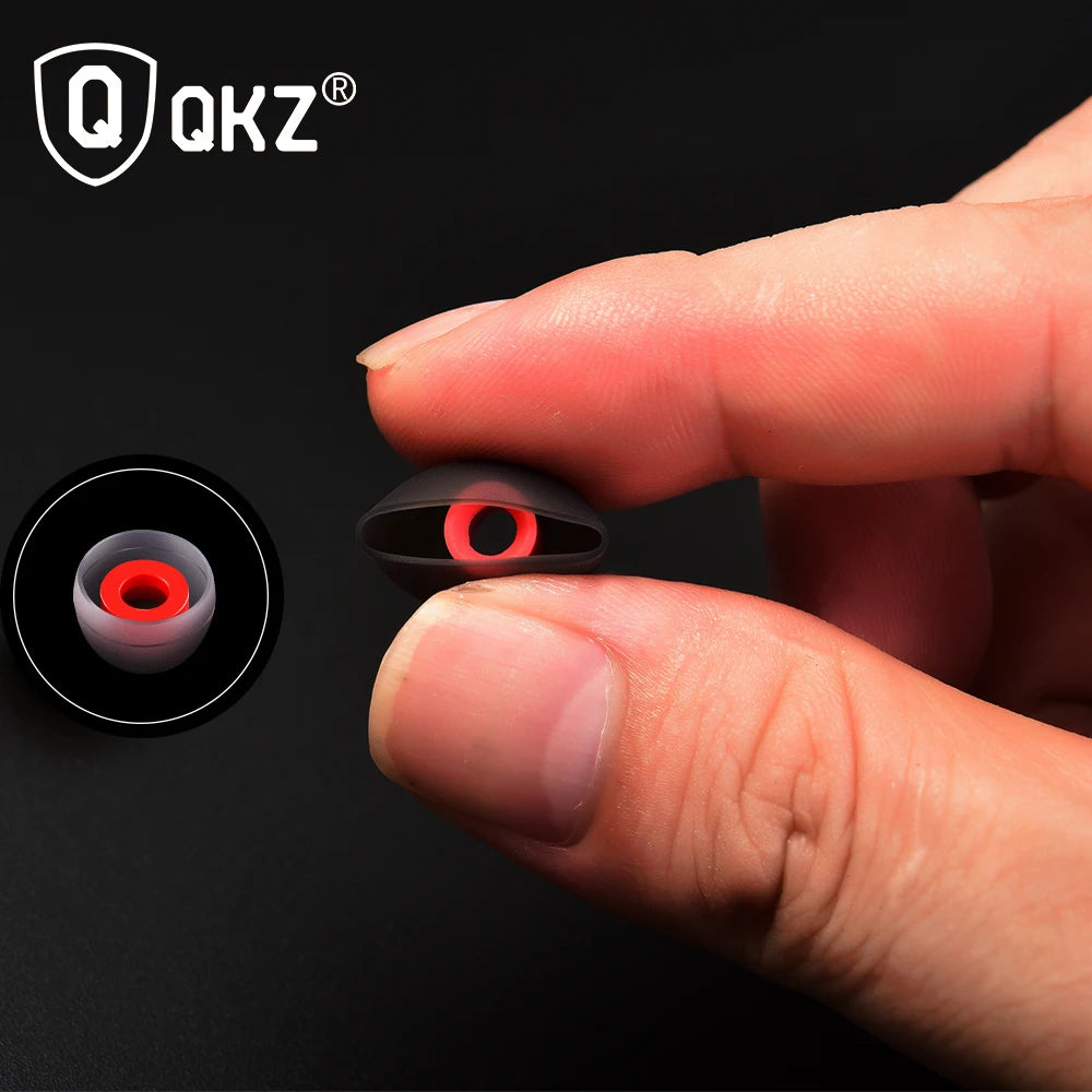 QKZ 3-Pair Silicone Memory Foam Ear Tips for KZ In-Ear Monitors Replacement Ear Tips Richie's