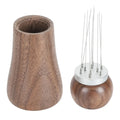 Walnut Wood Stainless Steel Needle Coffee Distribution Tool Coffee Distribution Tool Richie's 01