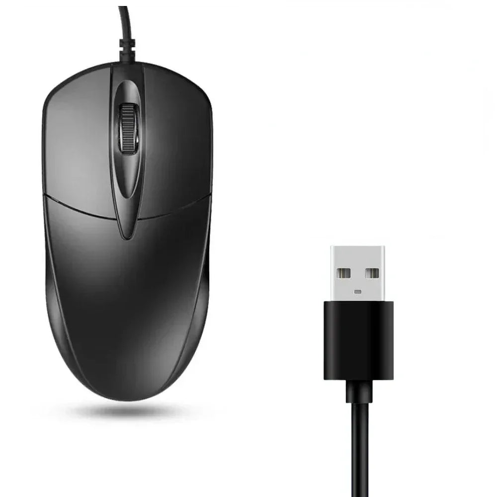 FUCHU USB Wired Optical Mouse 1200DPI 3-Button Plug & Play Wired Optical Mouse Richie's