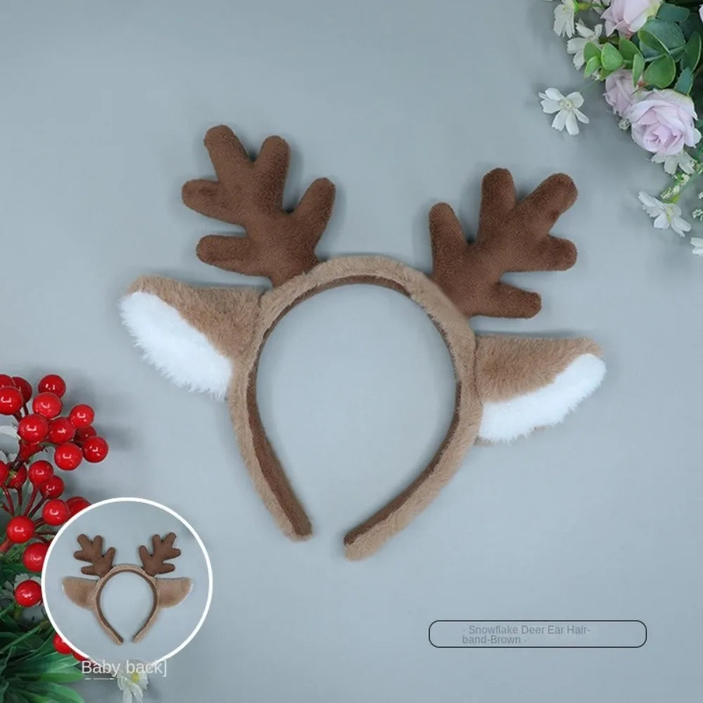 Christmas Deer Antler Faux Fur Headband – Cosplay Hair Hoop Costume Headband Richie's