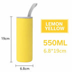Neoprene Water Bottle Sleeve with Handle – 420/550ml Bottle Sleeve Richie's Lemon Yellow 550ml