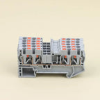 5Pcs PT2.5 Quattro Push-In Spring Terminal Block Screwless Spring Terminal Block Richie's 5Pcs Gray