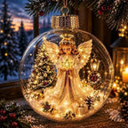 Light-Up Acrylic Christmas Ball Ornament 8CM Santa Claus Christmas Ball Ornament Richie's Style-7