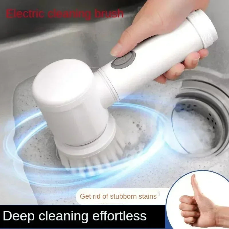 Cordless Electric Spin Scrubber with 5 Brush Heads Electric Cleaning Scrubber Richie's