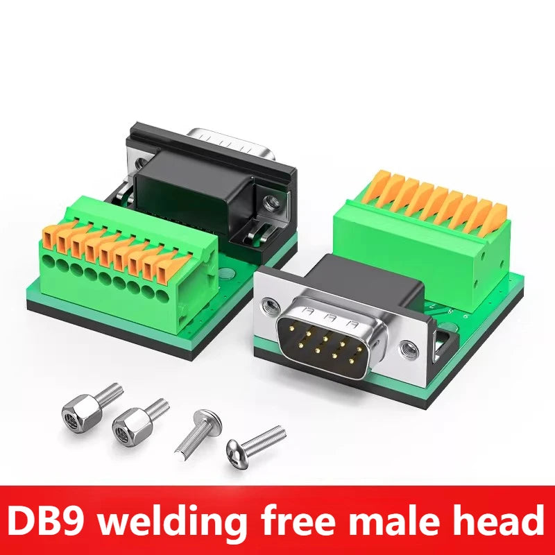 Gold Plated DB9 RS232 9-Pin Solder-Free Serial Adapter Board Serial Port Adapter Richie's M9401M