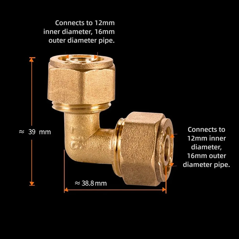 Brass Pipe Fitting 2/3 Way Male Female Thread Solar Heater Brass Pipe Fitting Richie's 6