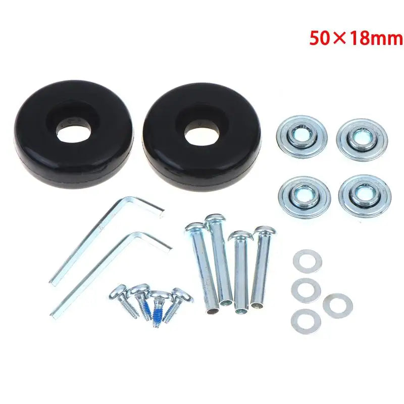 Universal Silent Luggage Caster Wheels Replacement – 2 Pack Luggage Caster Wheels Richie's 50x18mm