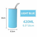 Neoprene Water Bottle Sleeve with Handle – 420/550ml Bottle Sleeve Richie's Light Blue 420ml