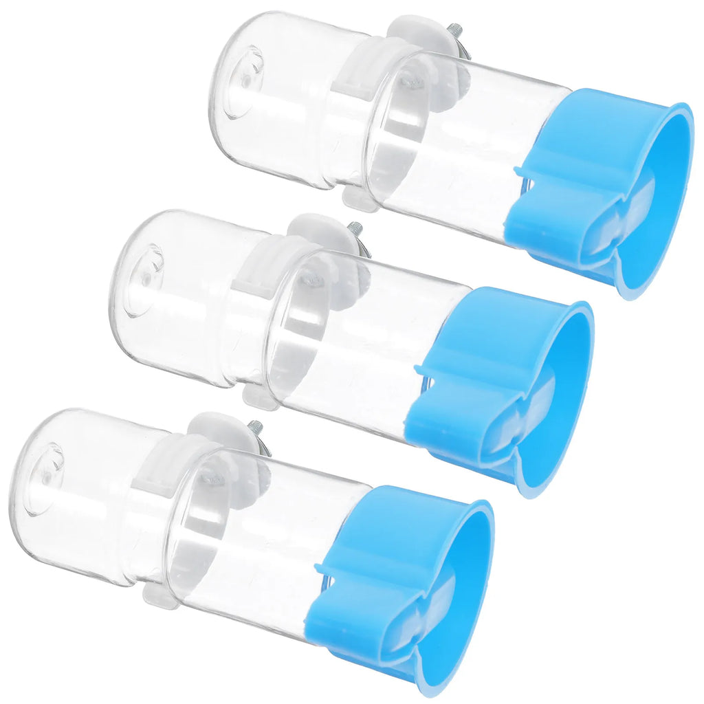 3-Pack Automatic Bird Water Dispenser 140ml Leak-Proof Parrot Cage Bird Cage Waterer Richie's
