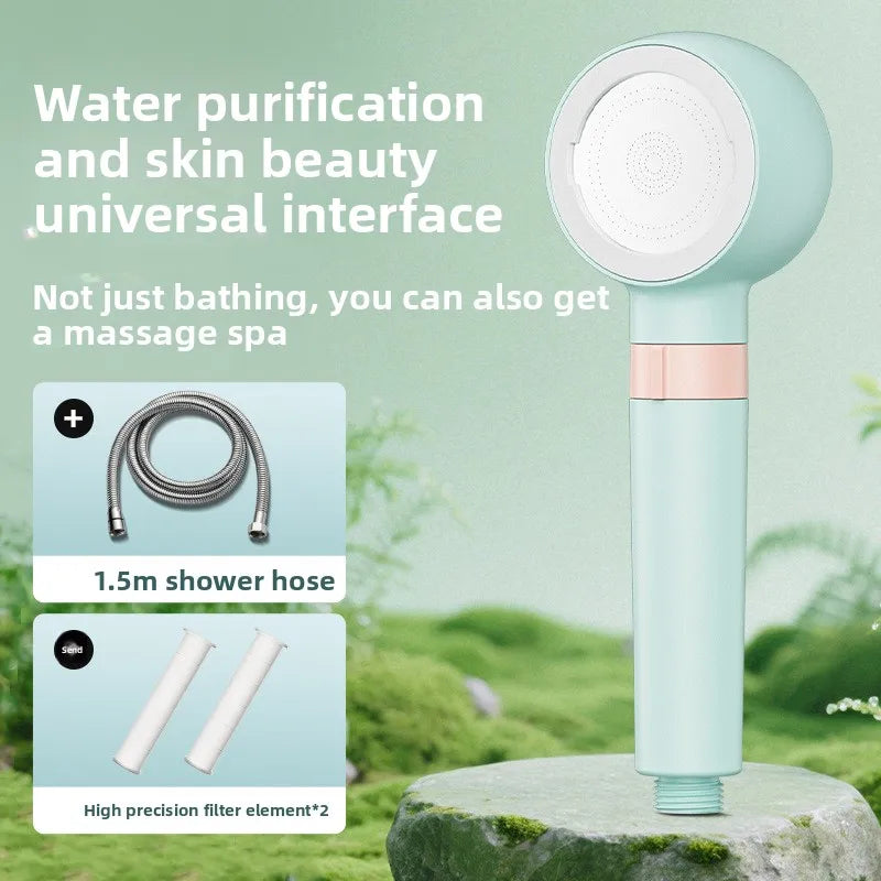 Pressurized Handheld Shower Head with Purification Filter Handheld Shower Head Richie's Blue Suit 2