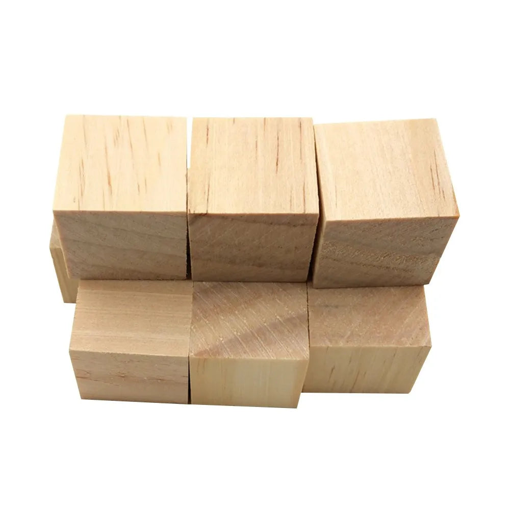 10Pcs 2cm Natural Pine Wooden Cubes – DIY Craft Blocks Wood Craft Blocks Richie's Beige