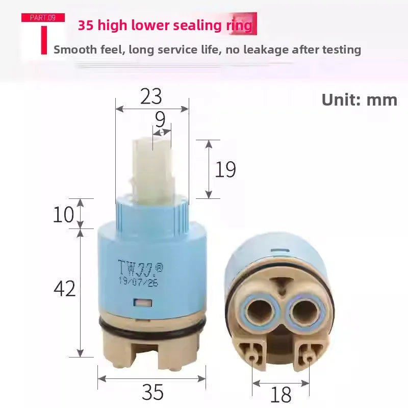 Ceramic Faucet Cartridge Hot & Cold Mixer Valve Core Repair Faucet Cartridge Richie's I 35 mm spool