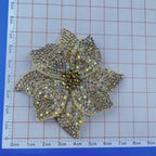 3D Rhinestone Flower Brooch Patch – DIY Sewing Embellishment Rhinestone Flower Brooch Richie's Champagne